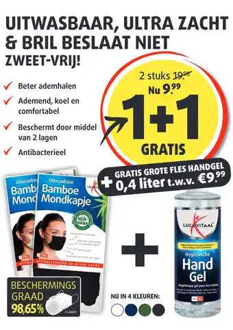 Lucovitaal Uitwasbaar, ultra zacht & bril beslaat niet aanbieding