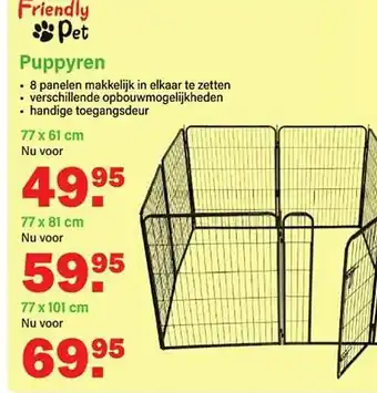Van Cranenbroek Friendly Pet Puppyren aanbieding