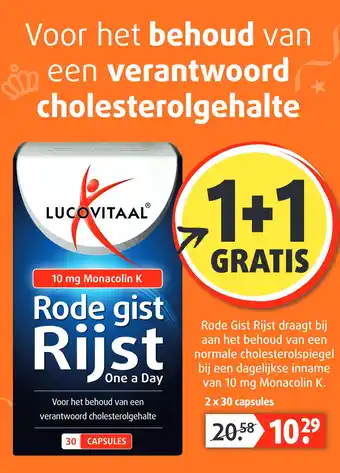 Lucovitaal Rode gist Rijst One a Day aanbieding