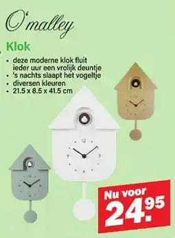 Van Cranenbroek O'malley Klok aanbieding