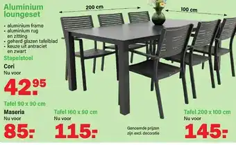 Van Cranenbroek Aluminium loungeset aanbieding