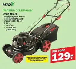 Van Cranenbroek MTD Benzine grasmaaier Smart 46SPO aanbieding