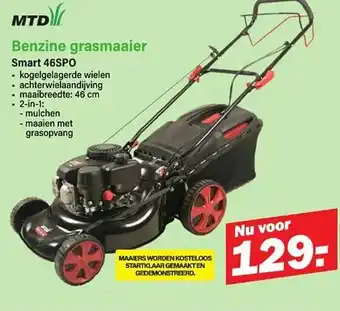 Van Cranenbroek MTD Benzine grasmaaier Smart 46SPO aanbieding