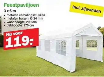 Van Cranenbroek Feestpaviljoen aanbieding