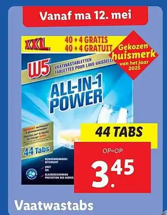 Lidl Vaatwastabs aanbieding