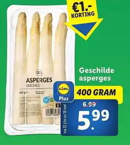 Lidl Geschilde asperges aanbieding
