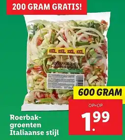 Lidl Roerbak groenten Italiaanse stijl aanbieding