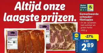 Lidl Gemarineerde schouder filetlapjes aanbieding