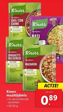 Lidl Knorr maaltijdmix aanbieding