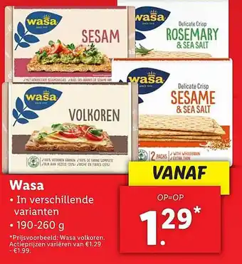 Lidl Wasa aanbieding