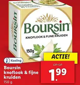 Lidl Boursin knoflook & fijne kruiden aanbieding