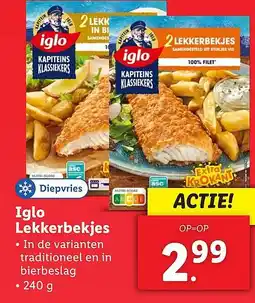 Lidl Iglo Lekkerbekjes aanbieding
