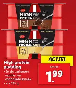Lidl High protein pudding aanbieding