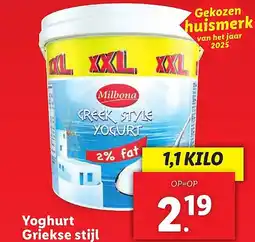 Lidl Yoghurt Griekse stijl aanbieding