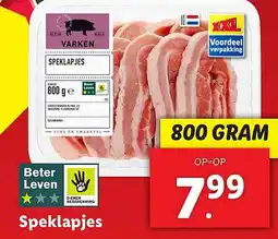 Lidl Speklapjes aanbieding