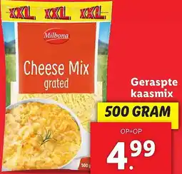 Lidl Geraspte kaasmix aanbieding