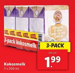 Lidl Kokosmelk aanbieding