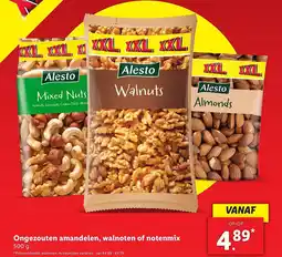 Lidl Ongezouten amandelen, walnoten of notenmix aanbieding