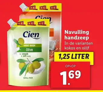 Lidl Navulling handzeep aanbieding