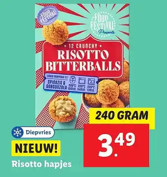 Lidl Risotto hapjes aanbieding