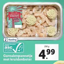 Lidl Garnalenpannetje met kruidenboter aanbieding
