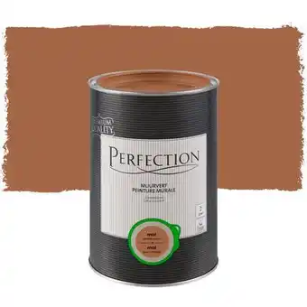 Praxis Perfection ultradekkende muurverf Amberbruin mat 1L aanbieding