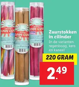 Lidl Zuurstokken in cilinder aanbieding