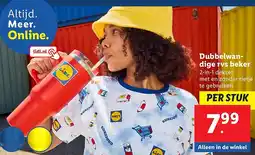 Lidl Dubbelwan dige rvs beker aanbieding