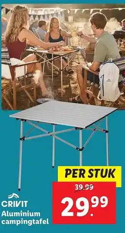 Lidl CRIVIT Aluminium campingtafel aanbieding