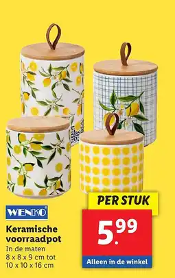 Lidl Keramische voorraadpot aanbieding
