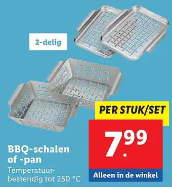 Lidl BBQ schalen of  pan aanbieding