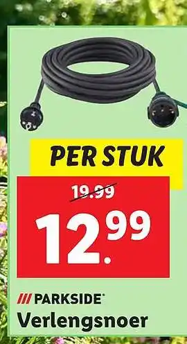 Lidl PARKSIDE Verlengsnoer aanbieding