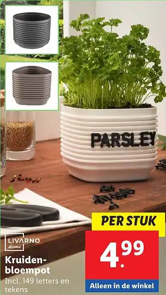 Lidl Kruiden bloempot aanbieding