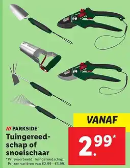 Lidl Tuingereed schap of snoeischaar aanbieding