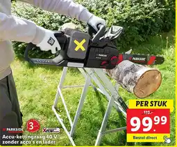 Lidl Accu kettingzaag 40 V zonder accu's en lader aanbieding