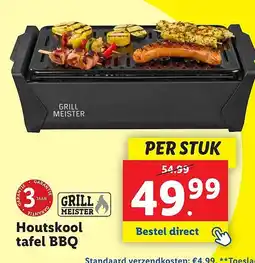 Lidl Houtskool tafel BBQ aanbieding