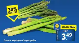 Lidl Groene asperges of aspergetips aanbieding