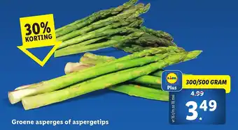Lidl Groene asperges of aspergetips aanbieding