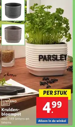 Lidl Kruiden bloempot aanbieding