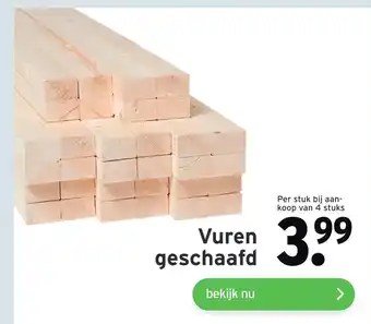 GAMMA Vuren geschaafd 4stuks aanbieding