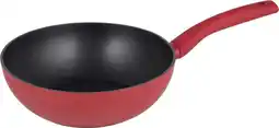 Bol.com Michelino 46137 - Wokpan - Ø 28cm - Rood - Serie Nora red aanbieding