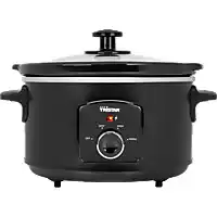 Amazon Tristar VS-3915 Slowcooker – Keramische 3.5 liter pan – Warmhoudfunctie, Zwart aanbieding