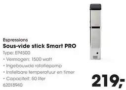 HANOS Espressions Sous-vide stick Smart PRO aanbieding