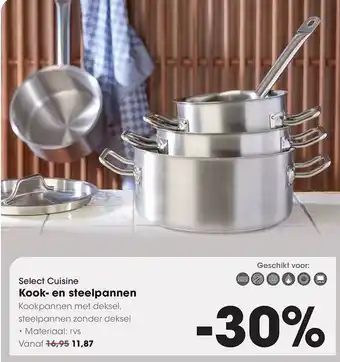HANOS Select Cuisine Kook en steelpannen aanbieding