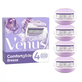 Bol.com Gillette Venus Comfortglide Breeze - Voor Een Gladde Scheerbeurt - 4 Navulmesjes aanbieding