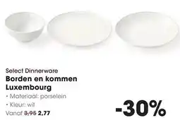 HANOS Select Dinnerware Borden en kommen Luxembourg aanbieding