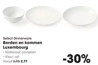 HANOS Select Dinnerware Borden en kommen Luxembourg aanbieding