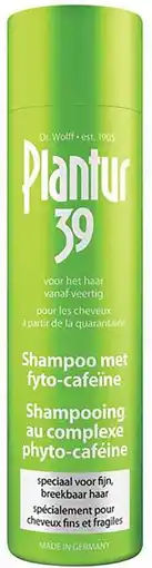 Bol.com Plantur 39 Cafeïne Shampoo voorkomt en vermindert haaruitval 250ml | Voor fijn broos haar aanbieding