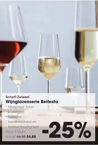 HANOS Schott Zwiesel Wijnglazenserie Belfesta aanbieding