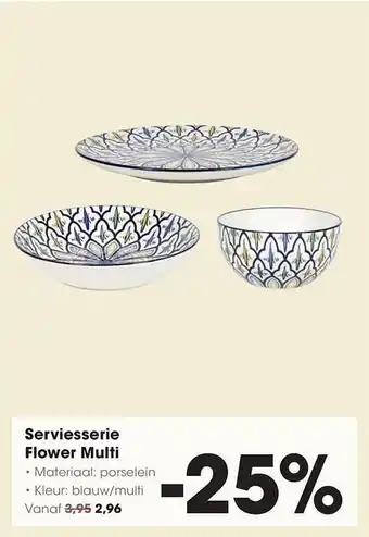 HANOS Serviesserie Flower Multi aanbieding